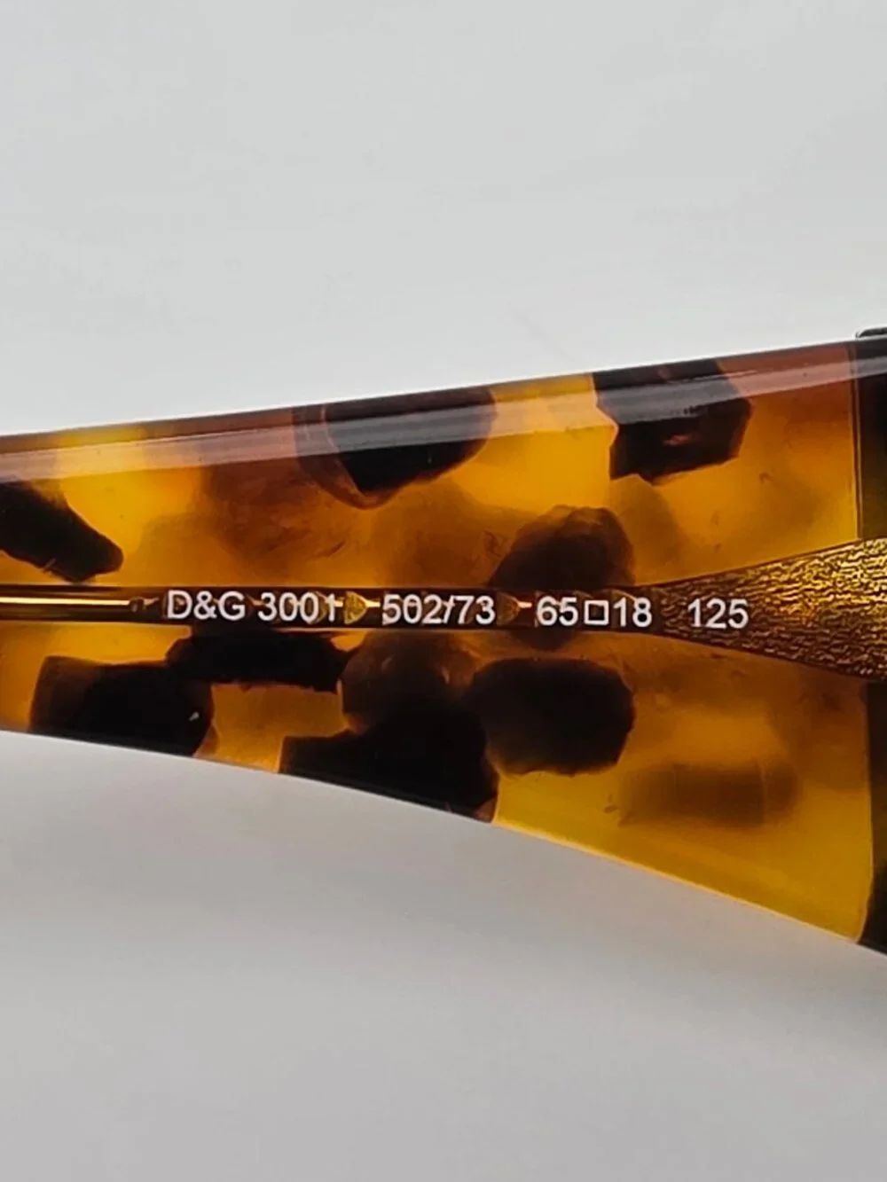 Dolce & Gabbana D&G3001 502/73 Tortoise Frame Grey Lens Sunglasses w/ Case 65mm